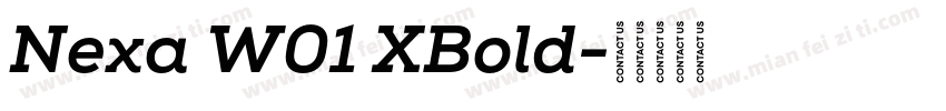 Nexa W01 XBold字体转换